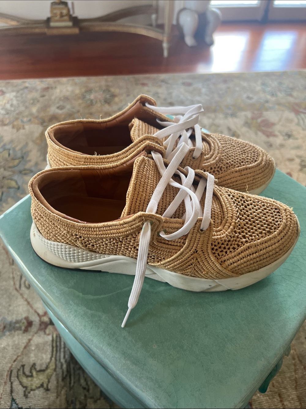Robert Clergerie raffia sneakers 40.5